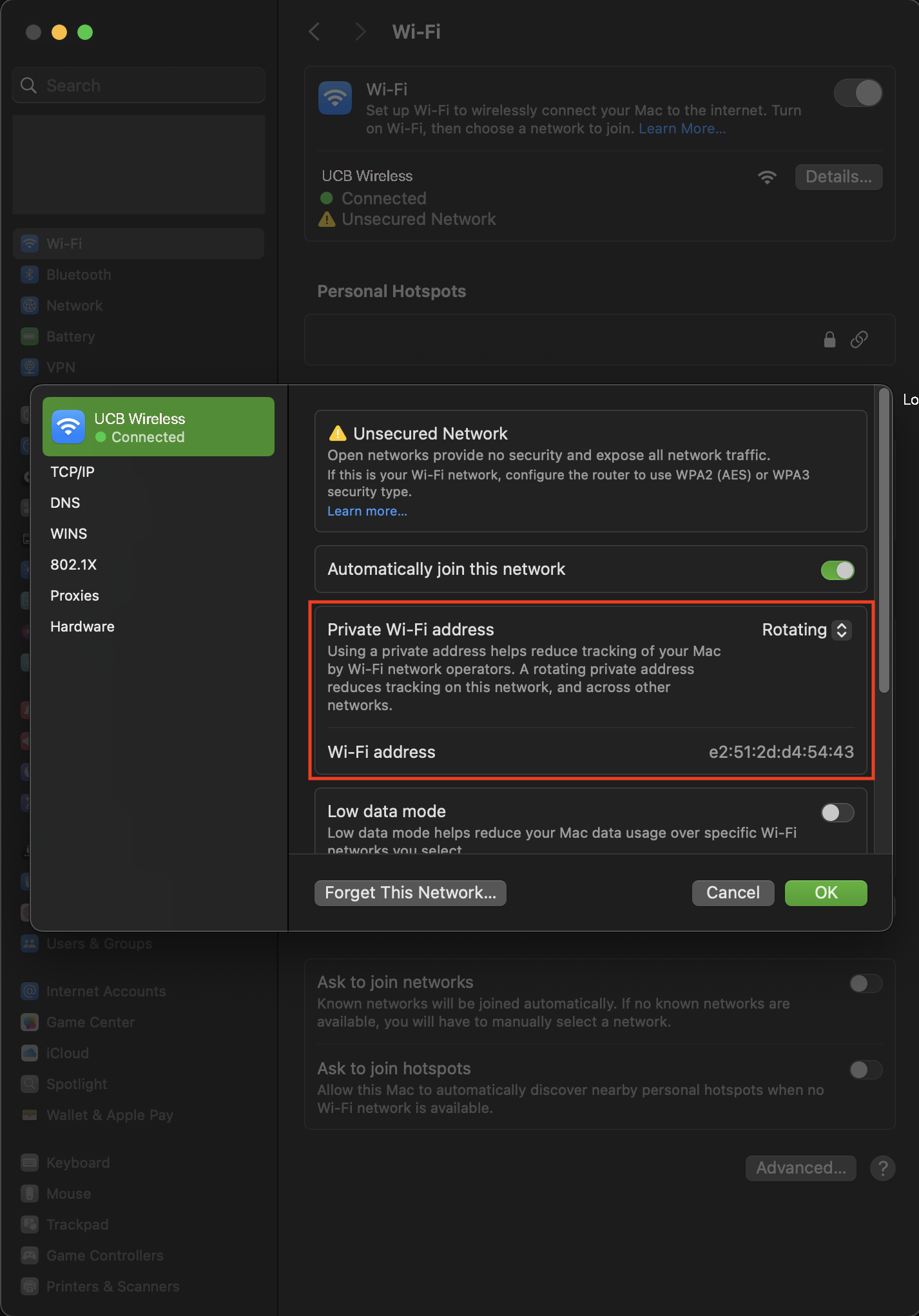 Campus Wi-Fi - Turn Off Private Wi-Fi Address on Mac | Office of ...
